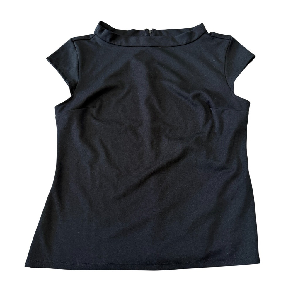 7th Avenue Design Studio NY + Company Sleeveless Blouse Pleated Black Womens XL